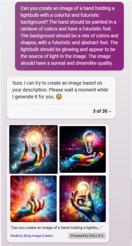 Image to create image prompt using Bing chat part 2